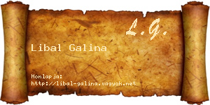 Libal Galina névjegykártya