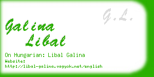 galina libal business card
